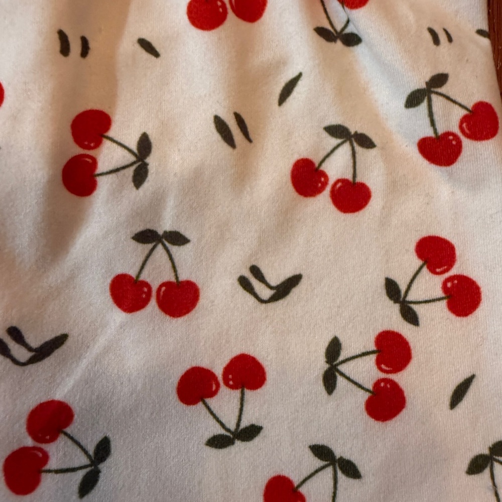 White and Red Cherry Print Shorts‎ - 18-24 M - Picture 2 of 5